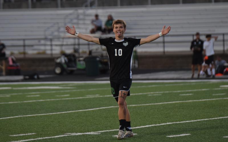 Lion Eli Cooling broke the single-season school scoring record. After three goals at Seneca, S.C., Tuesday, Cooling now has 21 goals this season.