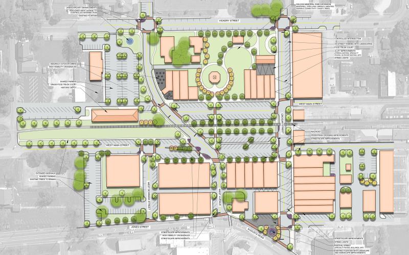 A $1 million Appalachian Regional Commission grant to the City of Lavonia will be used to implement a streetscape plan for downtown Lavonia. The city will match the federal money with more than $1 million of its own.