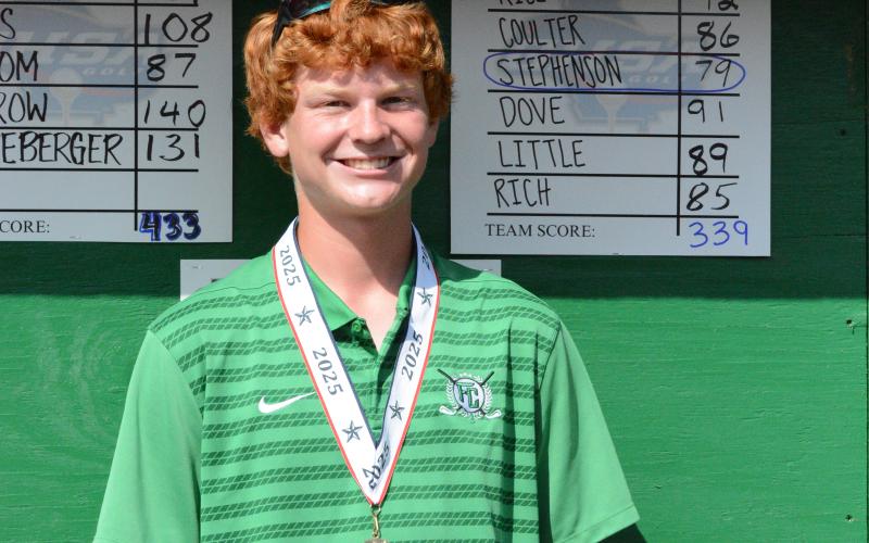 Charlie Stephenson was the low medalist in the Area 4AA tournament Tuesday in Hartwell. (Photos by Benjamin London of The Hartwell Sun)