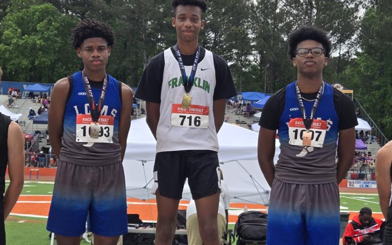 In taking the gold medal, Kamorrian Barnes tied the state’s middle school high jump record with a 6’0” jump Saturday morning at the Georgia Middle School State Championship track meet. The record has been in place since 2011. He also won the 300 meter hurdles.