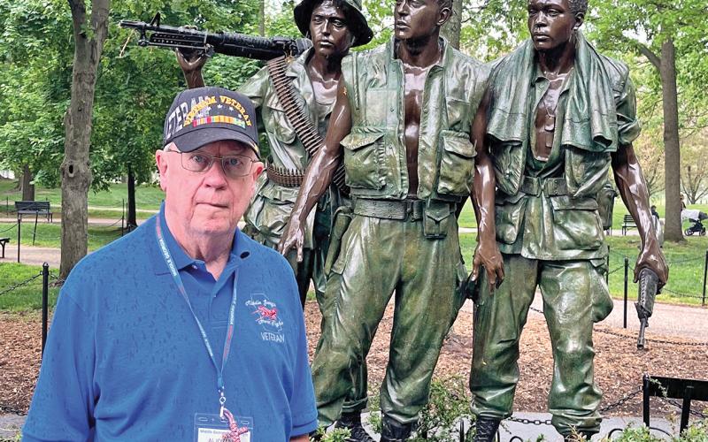 Lavonia’s Al Johansen stands at the Vietnam Memorial during an Honor Flight trip to Washington, D.C., in April. Johansen served in the U.S. Air Force for 27 years, including in Vietnam in 1967-68. (Photos courtesy of Al Johansen)