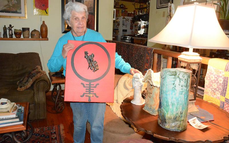 Recently Adelia “Doodie” Miller was showing off her artistic talents with some of her paintings and pottery creations. The 92-year-old said her secret to a long and healthy life is to stay away from doctors.