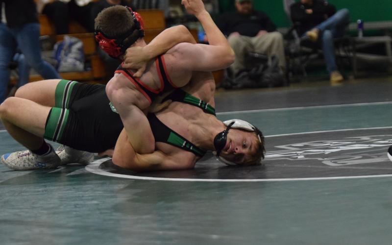 The Franklin County Lion wrestling team – led in part by Josh Baughcum – won the FC Turkey Duals tournament Nov. 26 at the Wrestling Gym on Busha Road in Carnesville.
