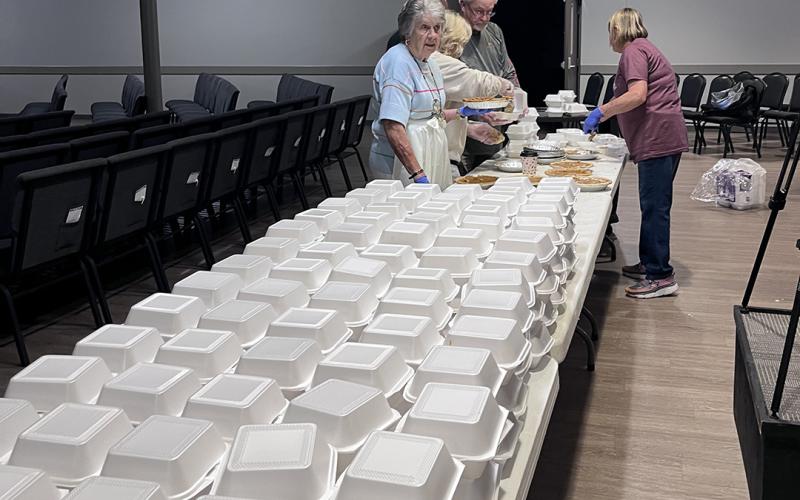 The Lavonia Food Pantry, and others, provided free meals on Thanksgiving.