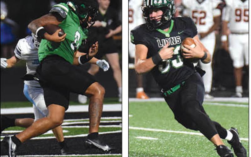 D.J. Appleby (left) and Keyes Harbin (right) were among the Franklin County Lions named to the All-Region 8AA football team.
