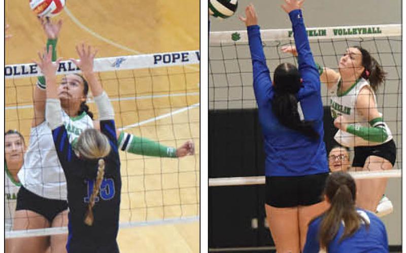 Kallie Thrift (left) and Avery Burton (right) were among the Franklin County Lady Lions named to the All-Region 8AA volleyball team.