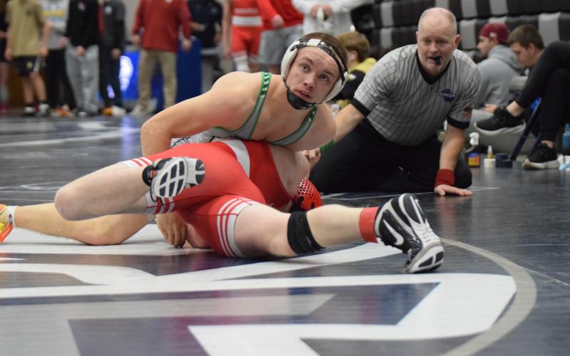 Josh Baughcum claimed the State Sectional championship Saturday at East Jackson High School in Commerce and will wrestle for a state title beginning Friday in Morrow.