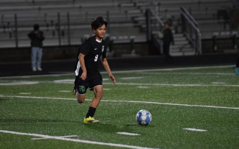 Among those expected to contribute to the Franklin County Lion soccer team this season is Jonathan Bawiceu (No. 9). (Photos by Shane Scoggins)