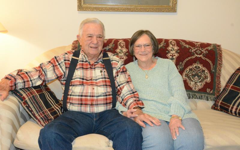 Bill and Carole Stewart of Royston celebrated 69 years of marriage in December. The couple began dating at Norcross High School more than 70 years ago. (Photo by Charlie Eavenson)