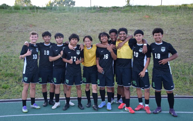 The Lions – led by their senior class (left photo – will host Morgan County Friday at 7:30 p.m.