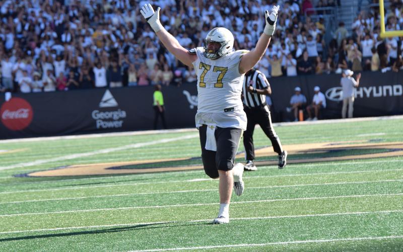 Franklin County graduate Keylan Rutledge, a standout offensive lineman for Georiga Tech, is projected to be drafted in the first or second round of the NFL Draft, which begins tonight in Pittsburgh, Pa.