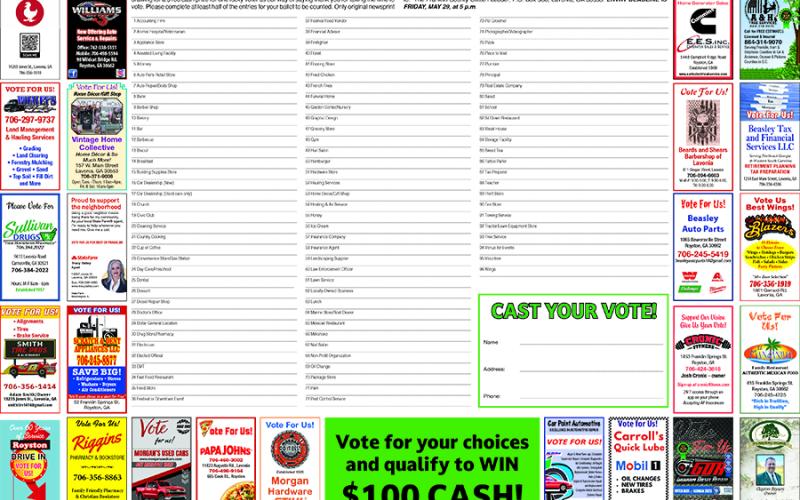 Voting in the 2026 Best of Franklin contest begins this week. Readers may vote for favorites from around the county by filling out a ballot on Page 6B-7B Voting continues all month.