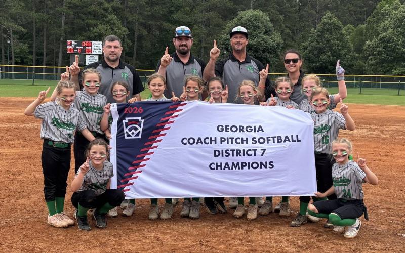 The Franklin Little League Coach Pitch Softball team went undefeated to win the District 7 Championship Sunday in Elberton.