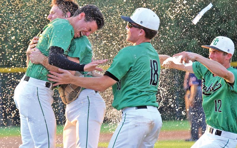 A photo of the Franklin County Lions celebrating after clinching a berth in the 2025 state baseball championship won Best Sports Feature Photo  in the 2026 Georgia Press Association’s Better Newspaper Contest.