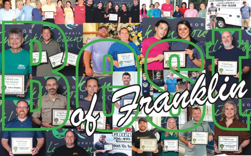 The winners of the 2026 Best of Franklin voting are announced in a special section in this week’s paper. Readers of the Franklin County Citizen Leader voted for their favorites in 96 different categories. The special section includes the names of all the winners, all of those nominated for each award and thank you ads from the Best of Franklin.