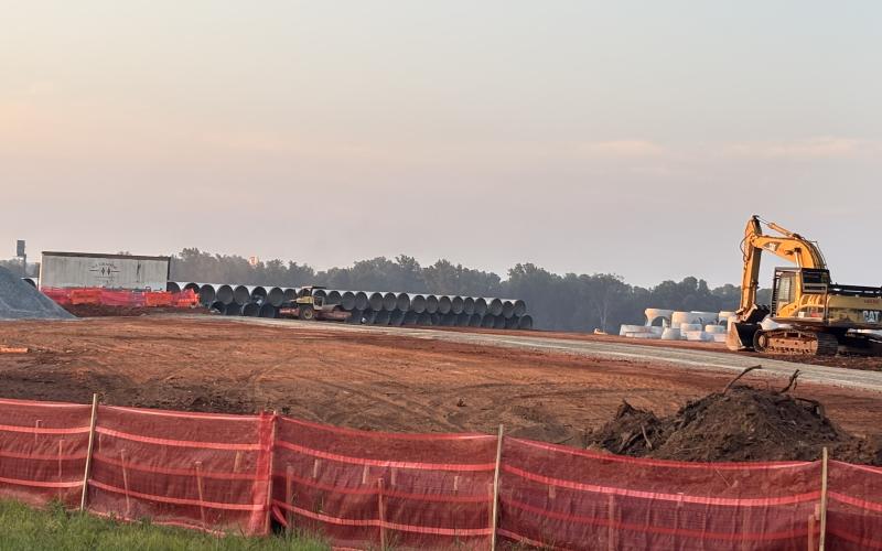 Grading work has already started on property off of Old Federal Road where Walmart plans to build a 1.5-million-square-foot fulfillment center.