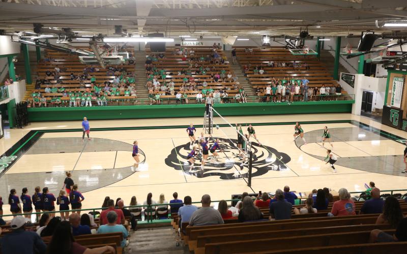 CARNESVILLE – Tuesday was a first in the more than 60-year history of the Franklin County High School Lion’s Den gym. FCHS hosted its first ever varsity volleyball game as the Lady Lions faced Jefferson.