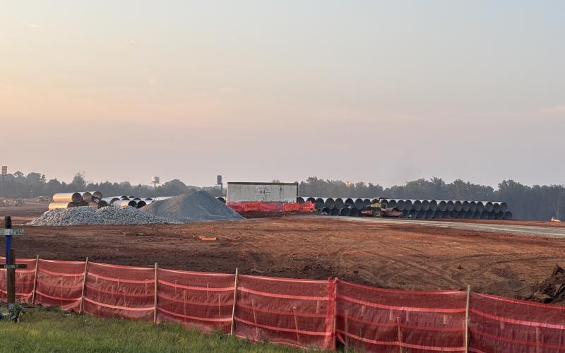 Grading work has already started on property off of Old Federal Road where Walmart plans to build a 1.5-million-square-foot fulfillment center.