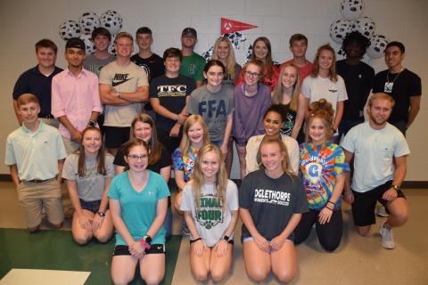 Students chosen for the Chick-Fil-A Leadership Academy at Franklin County High School are (in no particular order) seniors Alex Henry, Alyssa Yacobacci, Brandon Duncan, Claire Conner, Emma Maffett, Jayce Kimsey, Julian Rangel, Keaton Burton, Kennedy Williams and Micah Roebuck; juniors Allie Royston, Austin Norris, Cole Bunner, Connor Hill, Erin Scully, Everett Haselden, Faith Hart, Hannah Callahan, Jean Swancey and Mason Kelley; and sophomores Allison Rich, Canyon Randall, Chandler Coulter, Eryn Vaca Zamudi