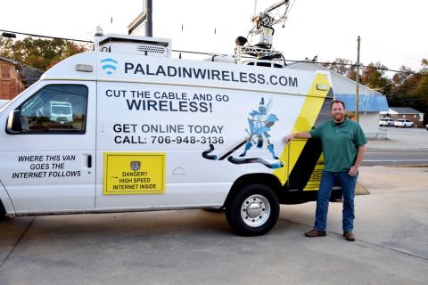 Stephen Fortmann has garnered interest all over the Southeast for his Paladin Wireless high-speed internet service. (Photo by Manus)