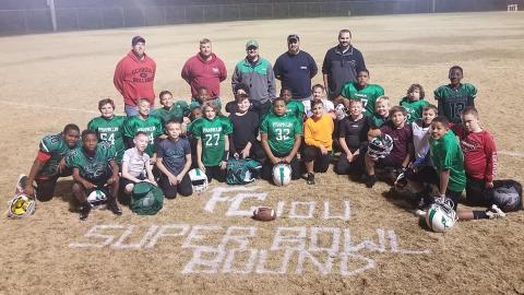 Franklin County Lions 10-and-Under team members are Kolson Howell, Gavin Wells, Aiden Westmoreland, Essien Lockleer, Josh Baughcum, Kade Gentry, Kewonta Riley, Hunter Barnes, C.J. Davis, Rayan Wilson, Kennan Burtch, Jeromyah Knox, Janareon Riley, Carson Cheek, Colton Milsaps, Blake Abercrombie, Kendaus Burtch, Josiah Jackson, Sihon Wigfall, Myles Kelley, Gage Bryant, Hunter Blackmon, Crate Phillips, Connor Fuhrman, Eli Bridges and Alijah Kibler.  Coaches are Jeremy Barnes, Brian Scott, Aaron Kibler, Brent H