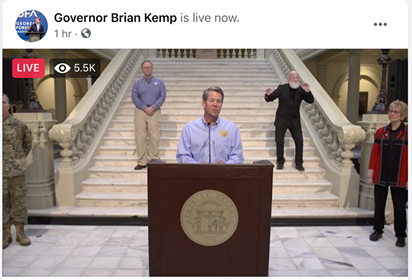 Gov. Brian Kemp announced Wednesday he plans to extend Georgia’s shelter-in-place order through the rest of April as coronavirus continues to spread and hit local hospitals hard.
