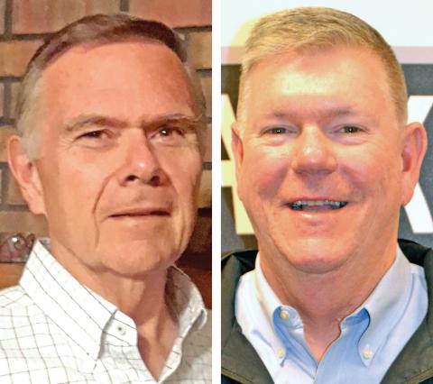 Challenger Gary Minyard (left) is facing incumbent Eric Burrell (right) in the race for the Post 1 seat on the Franklin County Board of Education.