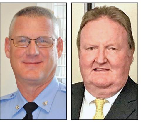Scott Andrews (left) is challenging incumbent Stevie Thomas (right) for Franklin County sheriff.