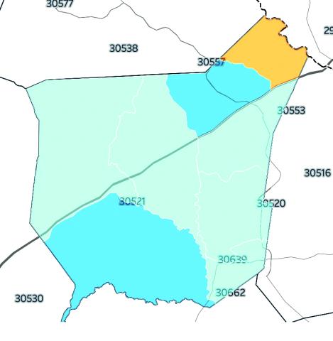 Franklin County trails the national average in filling out and returning 2020 Census forms. Areas in yellow and darker blue in the county have returned more forms that areas in light blue.