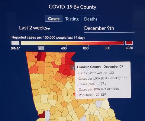 The number of cases of the coronavirus are hitting all-time highs statewide, and while Franklin County isn’t at record levels, the surge is beginning to show locally. Concerns over the virus’ latest increase also led Royston officials Tuesday to cancel the city’s annual Christmas parade.