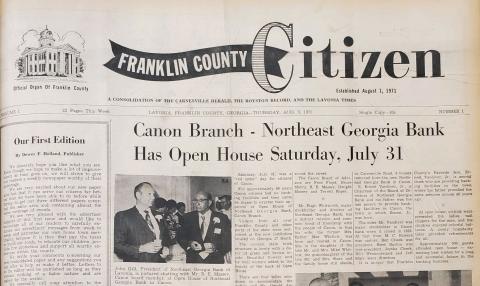 Call 706-356-8557 or come by 12150 Augusta Road in Lavonia and receive $10 off of year's subscription as we celebrate the Citizen's birthday!