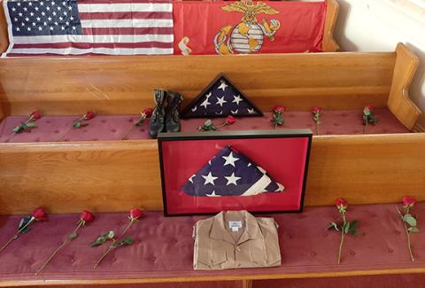 Seats were set aside for the 13 soldiers killed in Kabul on Aug. 26 during Sunday’s service at Lift Worship.
