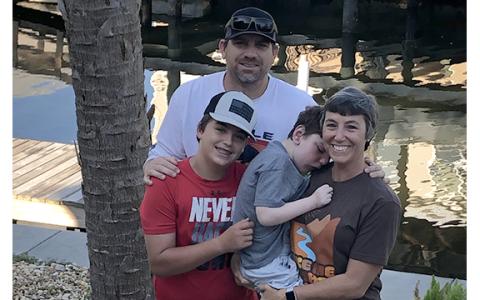 Greg, Brody, Kade and Courtney Kellum