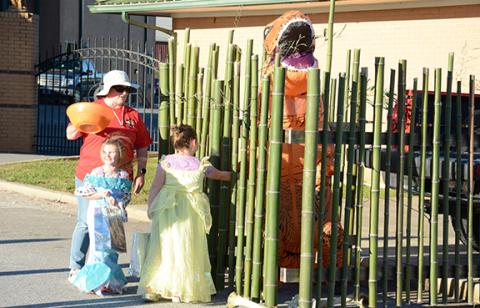 Franklin County High School held a Trunk or Treat Tuesday at Ed Bryant Stadium. Athletic teams and high school clubs and organizations passed out candy to trick-or-treaters. (Photo by Scoggins)