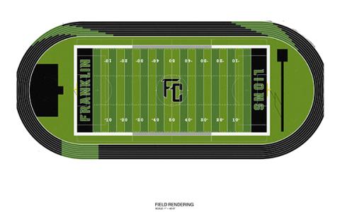 The Franklin County Board of Education approved Tuesday the funding of athletic improvements, including a new turf football field and track at Ed Bryant Stadium, with SPLOST V funds.