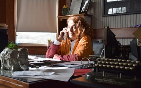 Vivian Young answers a phone call in her office during one of her last days as DDA director. (Photo by Sinclair)