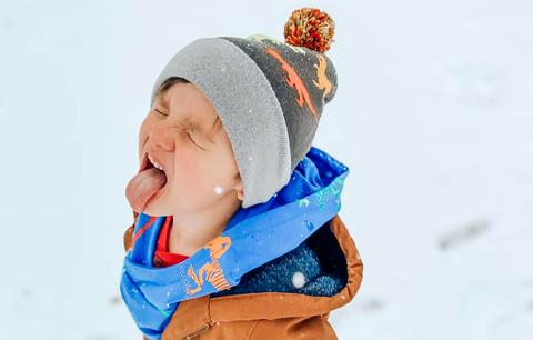Walker Hyde attempts to catch a snowflake in his mouth during a winter storm that hit Franklin County over the weekend. Walker and many others took the opportunity to have some fun in the snow. (Photo courtesy of Jessica Jones)