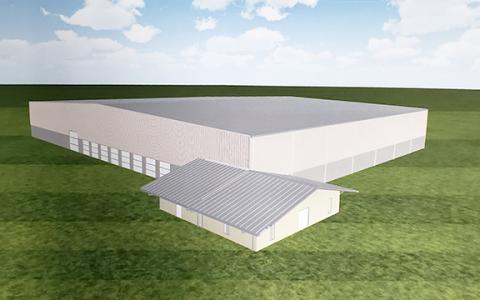 A computer drawing of a spec building to be built in the Central Franklin Industrial Park in Carnesville was shared with the IBA Monday by Jeff Schwan of IBC Construction.