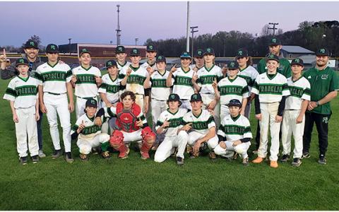 The Franklin County Middle School Cubs baseball team defeated Hart County 16-3 Monday to win the NEGIAA region championship. It was the second consecutive region title for FCMS. (Photo by Scoggins)