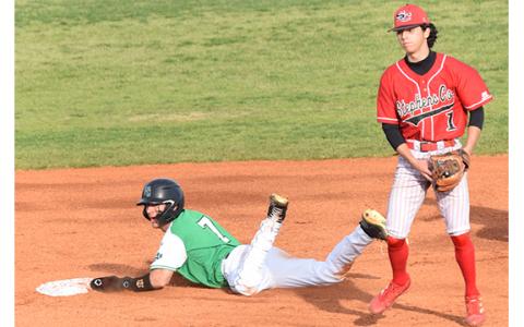 Dee Oliver slides safely into second during Monday’s game with Stephens County in Carnesville. (Photo by Scoggins)