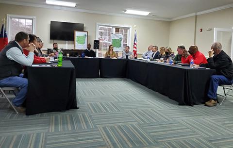 When the Franklin County Board of Commissioners and Industrial Building Authority met in February, Mayor Lee Moore said he wanted to set quarterly meetings consisting of the county commission, mayors, and board of education.