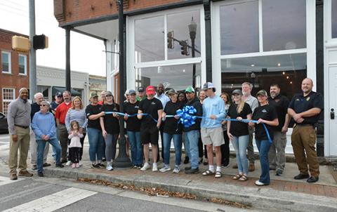 The Old Corner Hardware Store restaurant officially reopened last week after six months worth of renovations due to smoke damage from a downtown fire last year. Owner Kelley Tamplin was joined by her family, staff, city leaders, firefighters and supporters for the event, sponsored by the Franklin County Chamber of Commerce, City of Royston and the Royston Downtown Development Authority. (Photo by Scoggins)