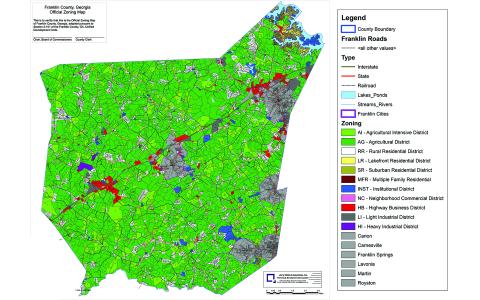 A new zoning map for Franklin County was approved Monday by commissioners, though farmers may apply for some changes by Nov. 30.