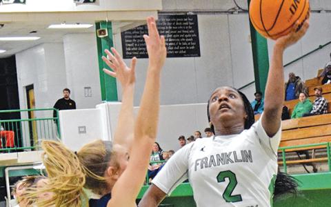Senior Paris Gaye goes up for a layup against Lakeview Tuesday at FCHS. (Photos by Scoggins)