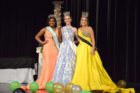 (from left) Miss FCHS 2022 Eryshia Thomas, Miss Echo 2022 Chaislyn Stratton and Miss Echo 2022 Aslinn Brown