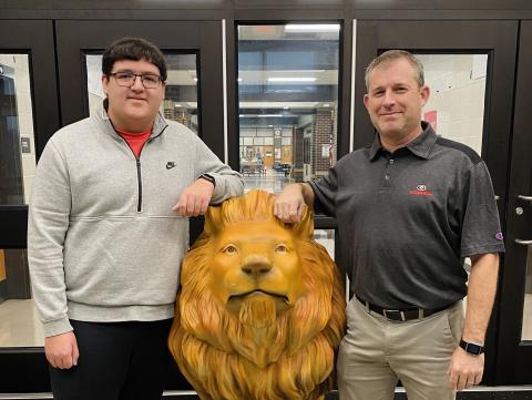 Levi Thomas (left) was named FCHS STAR Student of the Class of 2023. He chose Kenny Floyd (right) as STAR Teacher.