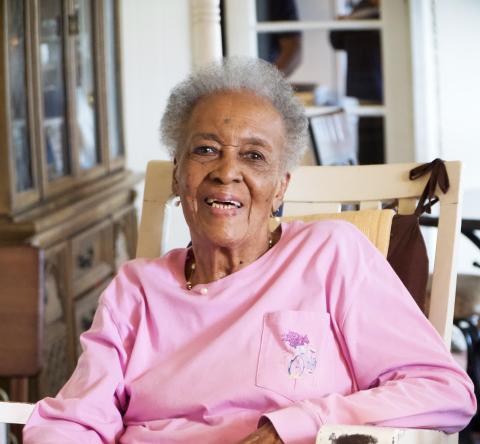 Blanche Rivers, 94, said she has depended on her faith in God throughout her 94 years. (Photo by Raese)