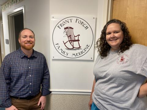 Dr. Stephanie Phillips (right) is bringing direct primary care to Royston with her Front Porch Family Medicine practice. Her friend, Eric Lovin (left), is her office manager.