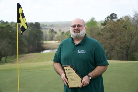 Highland Walk Golf Course’s Shannon Crabb was named the Georgia State Park and Historic Site Golf Superintendent of the Year at the recent Rangers Conference.