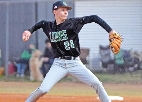 Caden Cawthon, pictured in action earlier this season, threw a no-hitter Friday against Monroe Area.